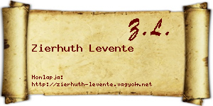 Zierhuth Levente névjegykártya