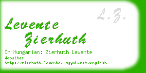 levente zierhuth business card